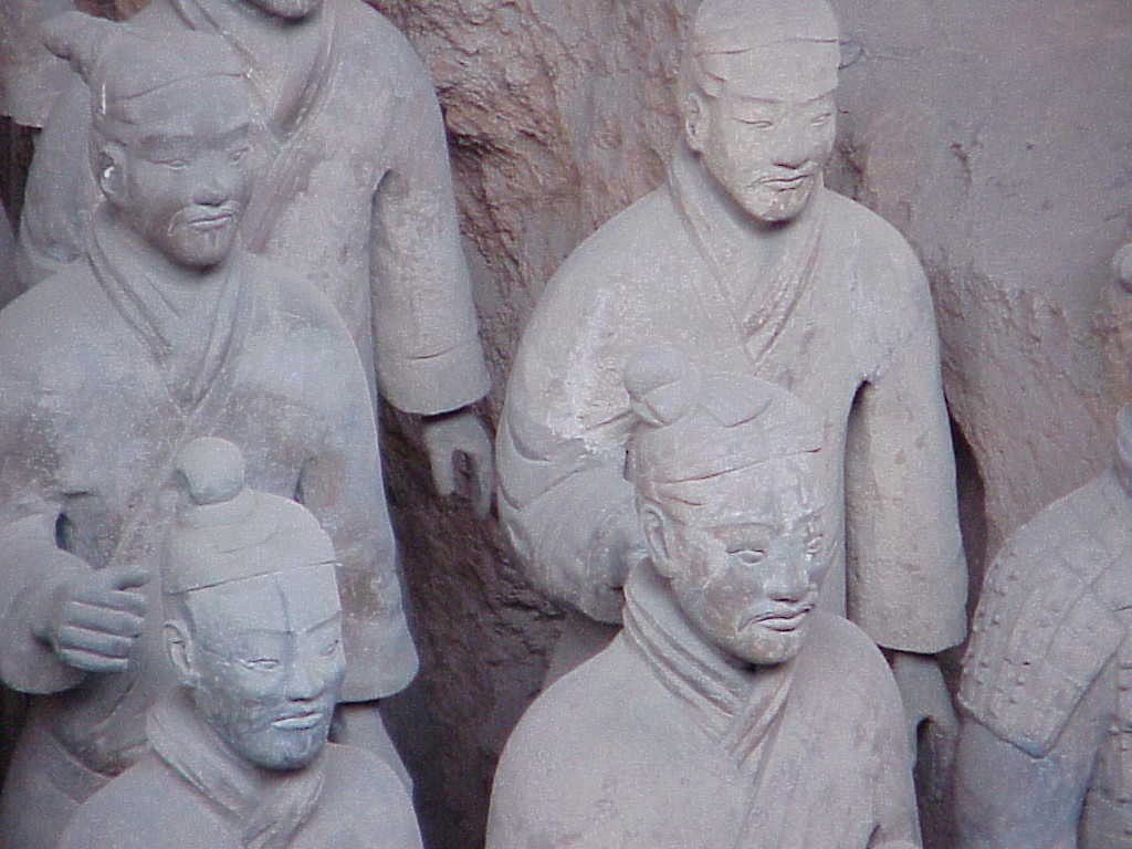    Detail, Soldiers in pit,   Terra Cotta Warriors Museum     